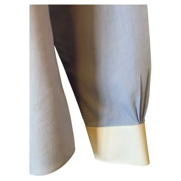 BROOKS BROTHERS 346 Womens Blue Fitted Non-Iron Button Front Shirt Size 16 - Picture 3 of 6